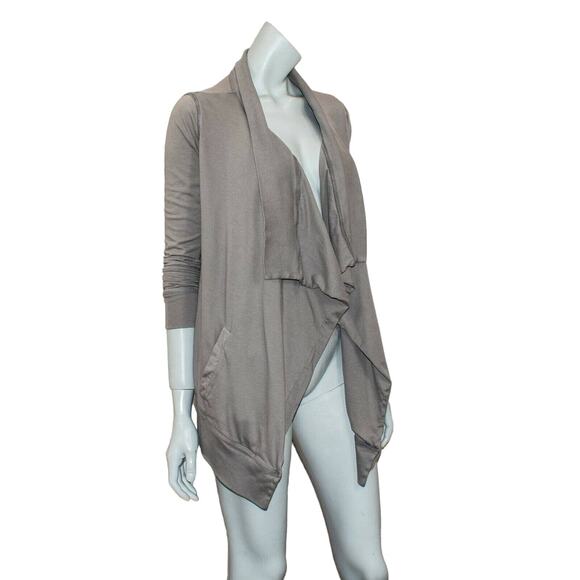 All Saints Women's Squire Cardigan asymmetrical open Gray drape Size 8 - Picture 1 of 9